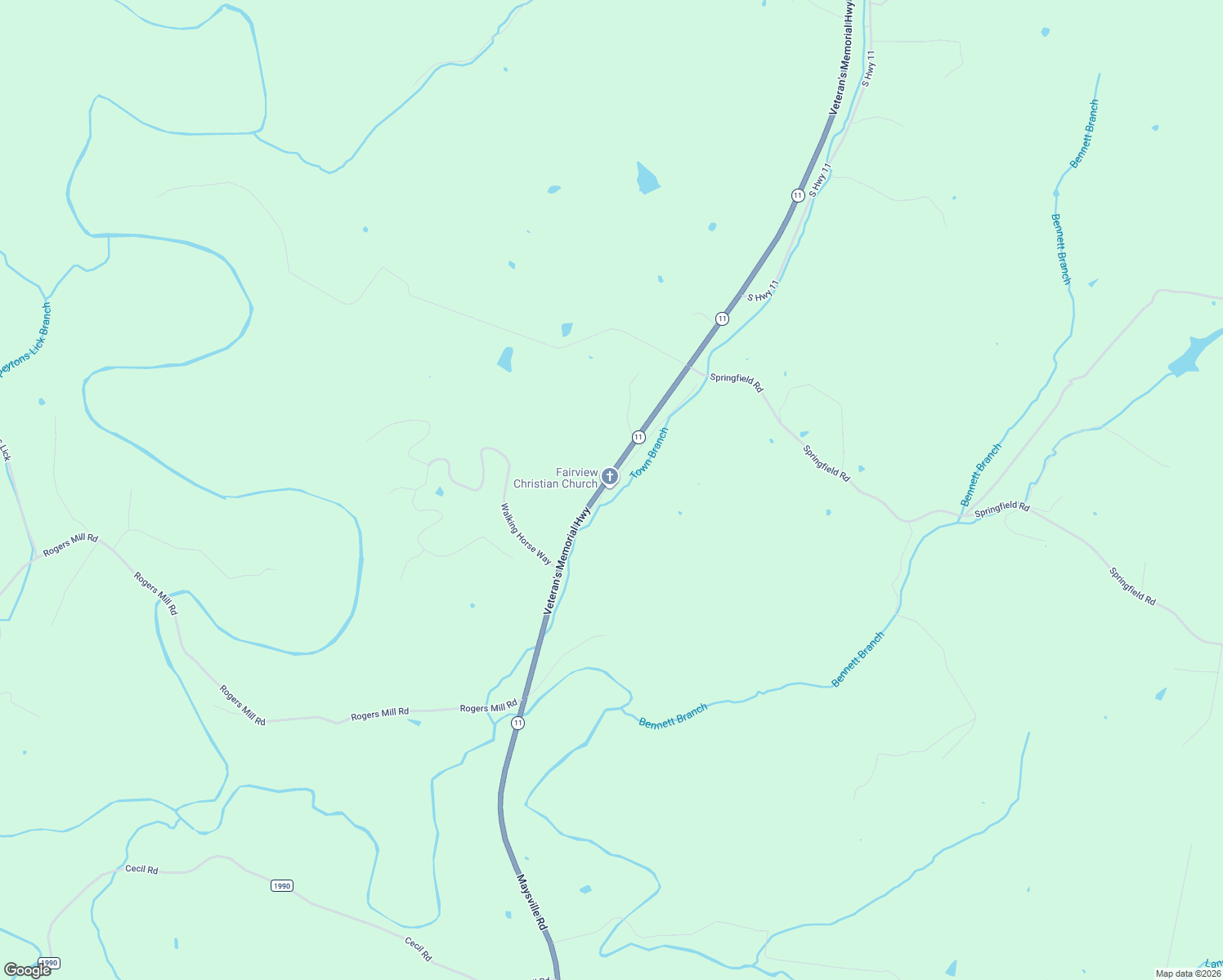 map of restaurants, bars, coffee shops, grocery stores, and more near 98 Fairview Road in Sharpsburg