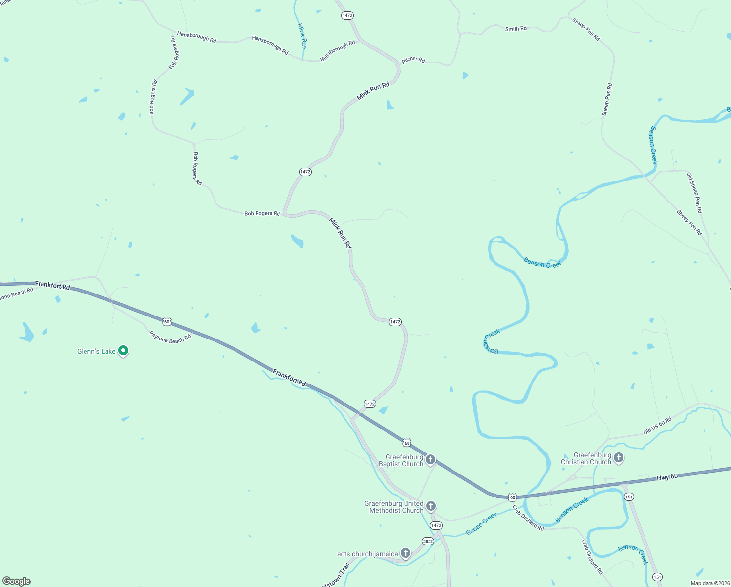map of restaurants, bars, coffee shops, grocery stores, and more near 775 Mink Run Road in Waddy
