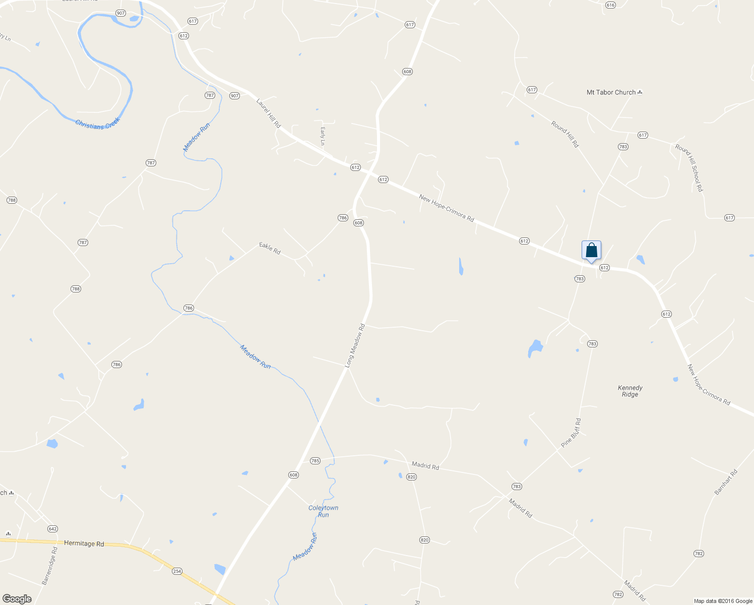map of restaurants, bars, coffee shops, grocery stores, and more near 2455 Long Meadow Road in Waynesboro