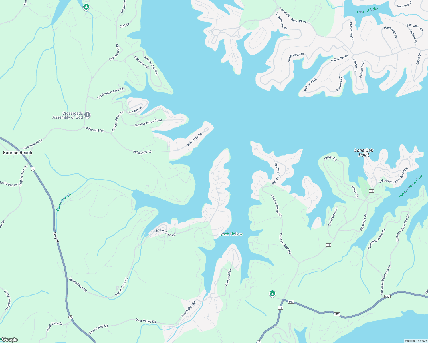 map of restaurants, bars, coffee shops, grocery stores, and more near 1 Dude Drive in Sunrise Beach