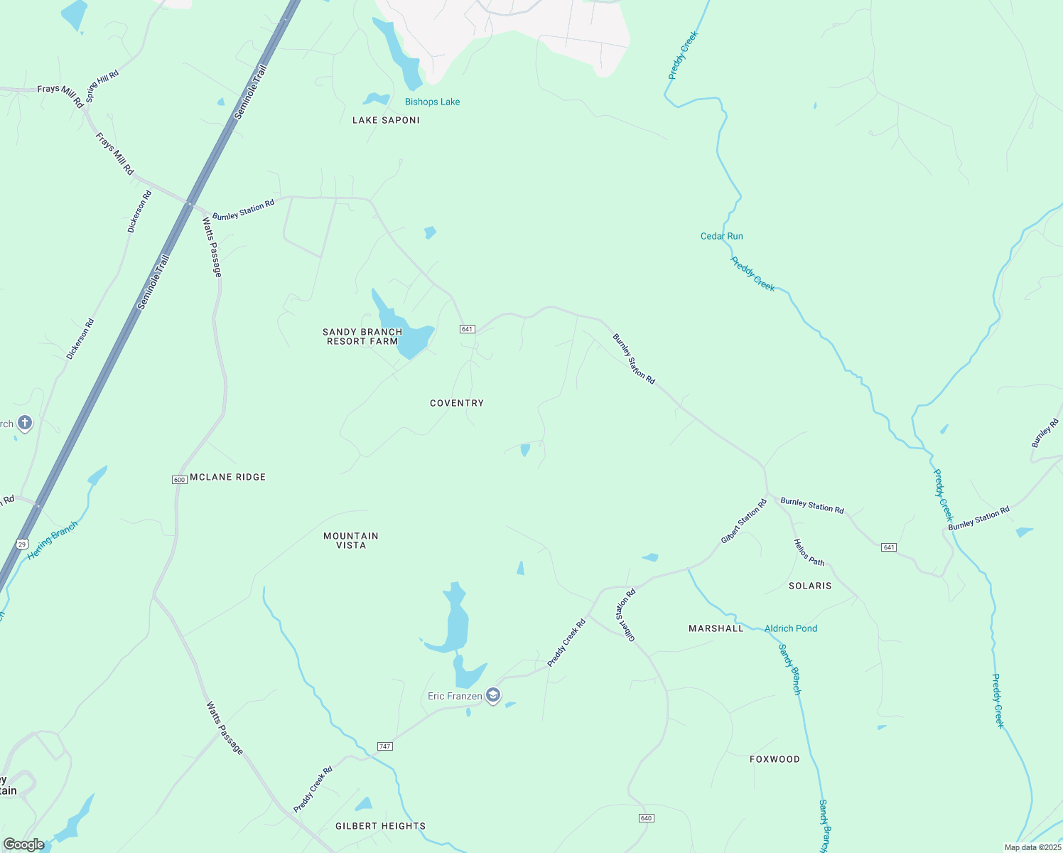 map of restaurants, bars, coffee shops, grocery stores, and more near 5027 Windrows Farm Lane in Barboursville