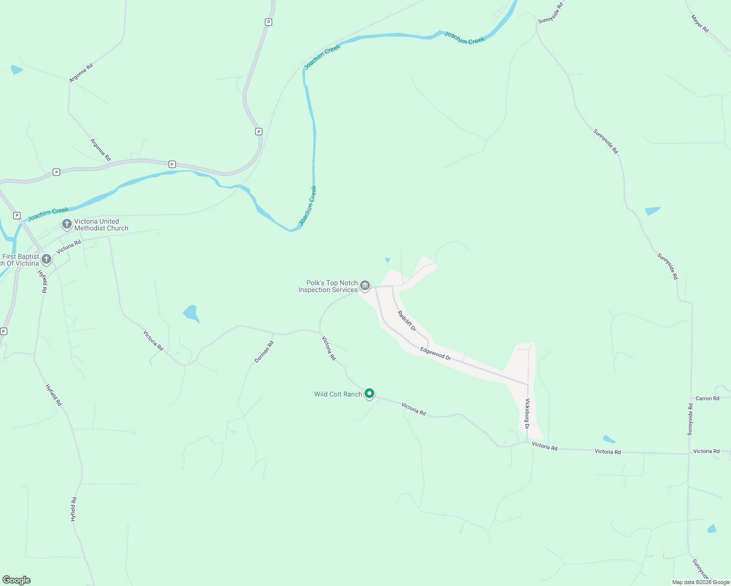 map of restaurants, bars, coffee shops, grocery stores, and more near 2400 Haverstick School Road in Festus