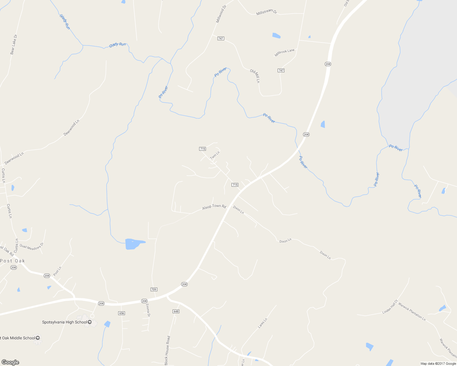 map of restaurants, bars, coffee shops, grocery stores, and more near 7922 Camp Town Road in Spotsylvania