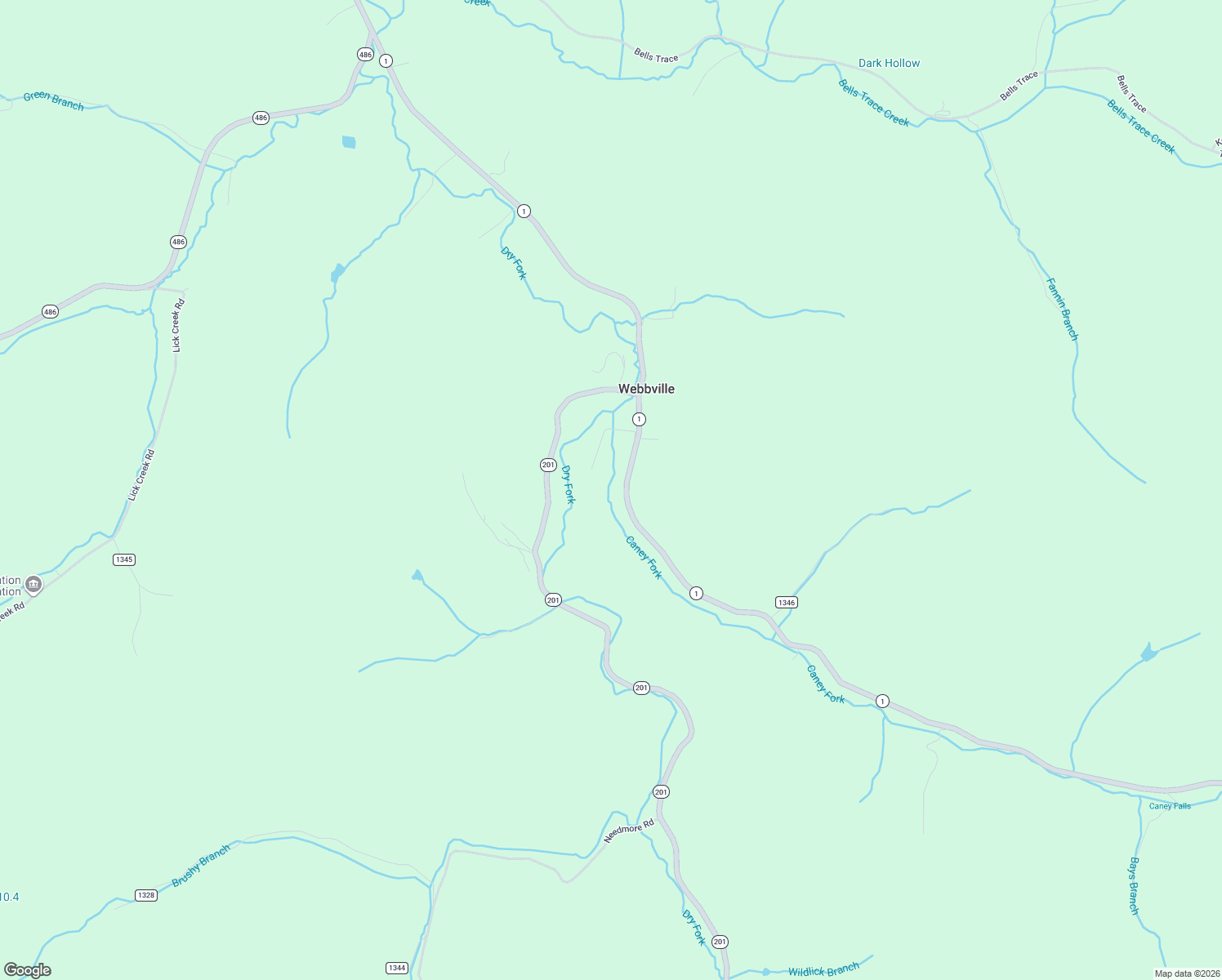 map of restaurants, bars, coffee shops, grocery stores, and more near 12715 Kentucky 1 in Webbville