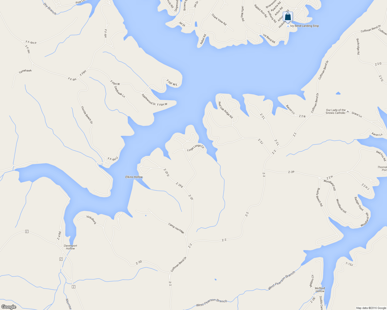 map of restaurants, bars, coffee shops, grocery stores, and more near Linga Longa Cir in Climax Springs