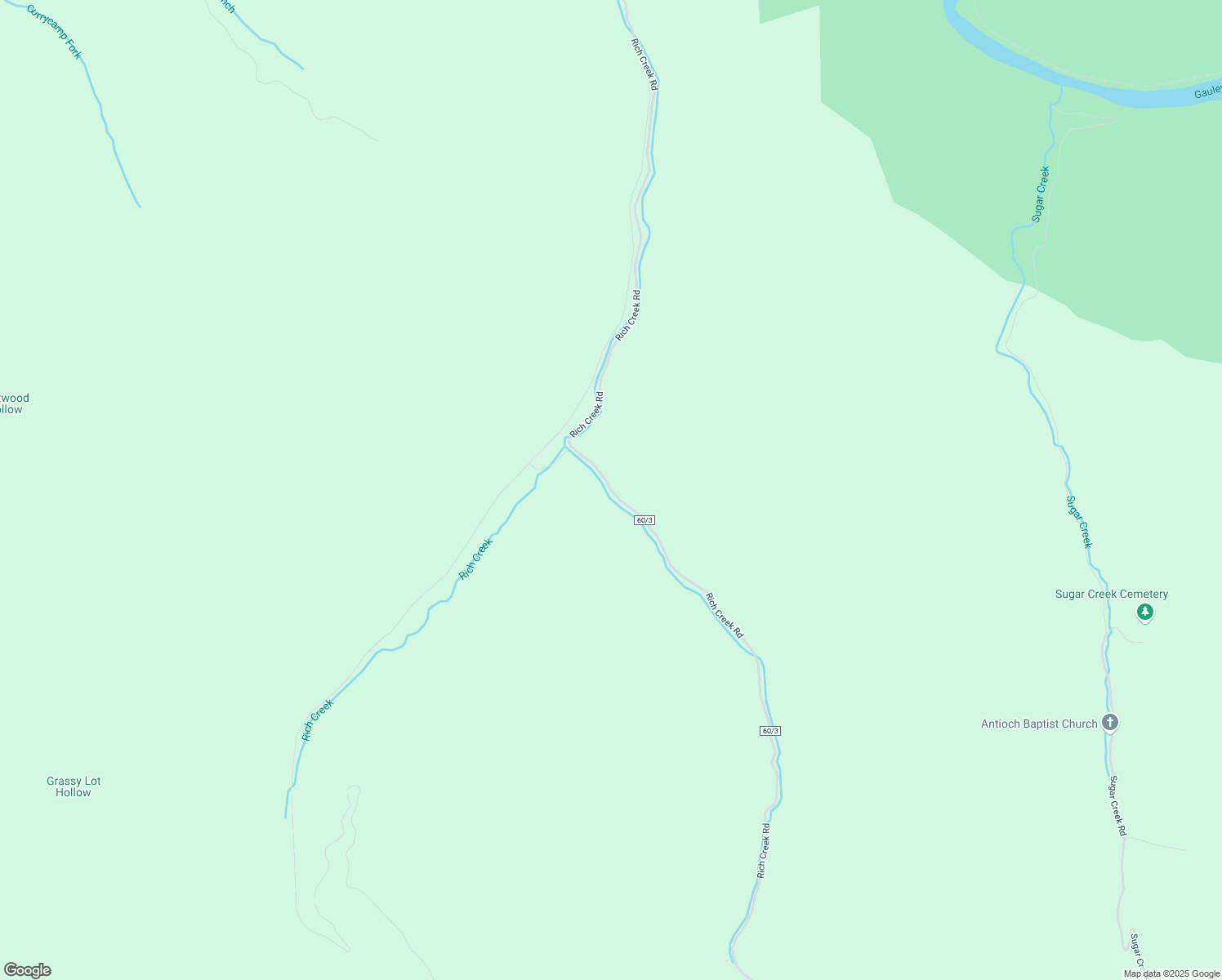 map of restaurants, bars, coffee shops, grocery stores, and more near County Route 60/3 in Ansted