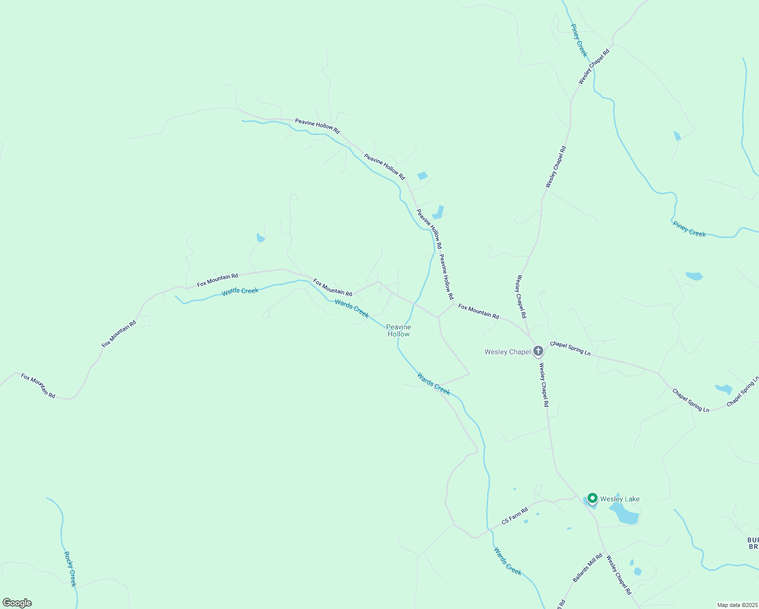 map of restaurants, bars, coffee shops, grocery stores, and more near 3195 Fox Mountain Road in Crozet