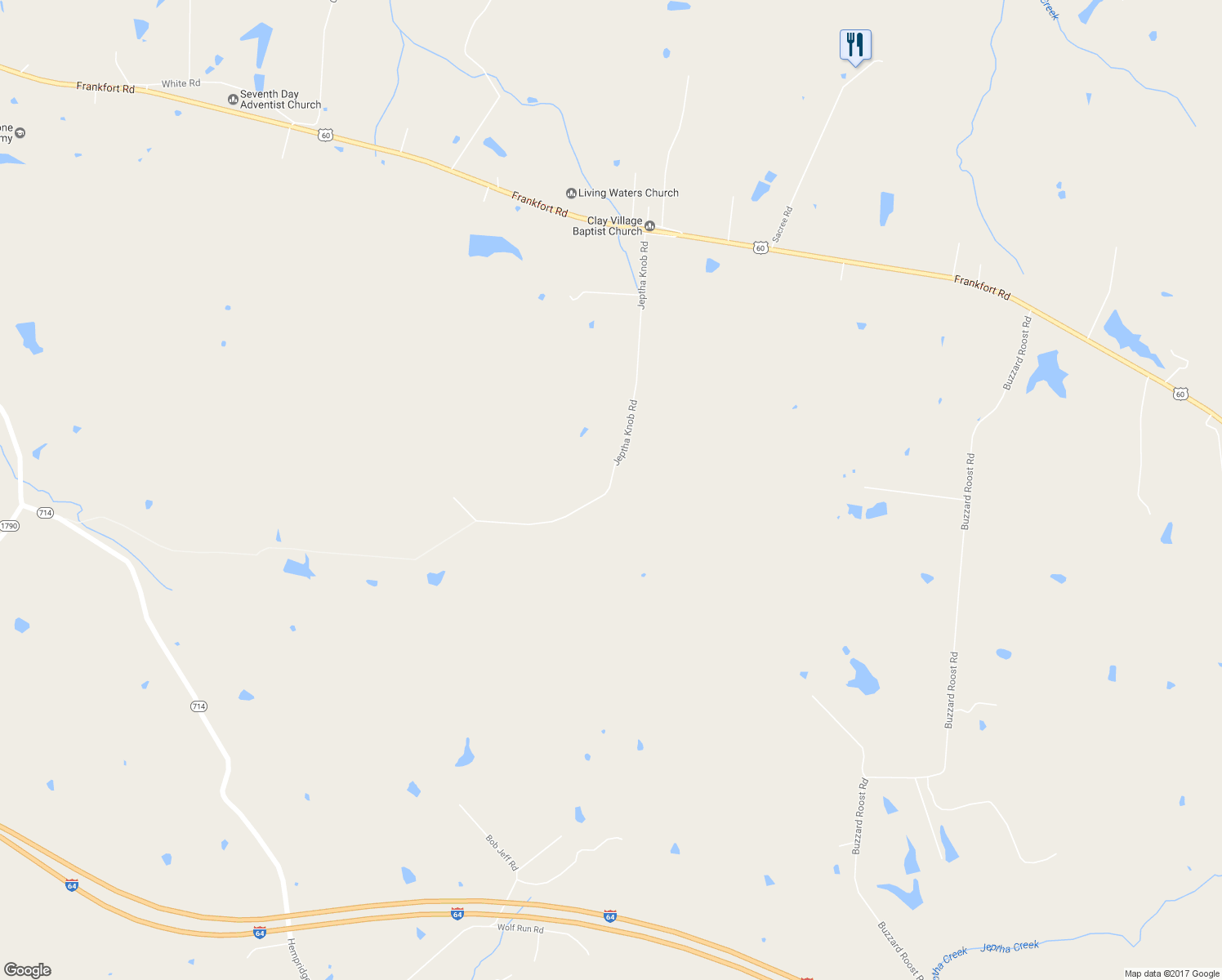 map of restaurants, bars, coffee shops, grocery stores, and more near 120 Jeptha Knob Road in Shelbyville