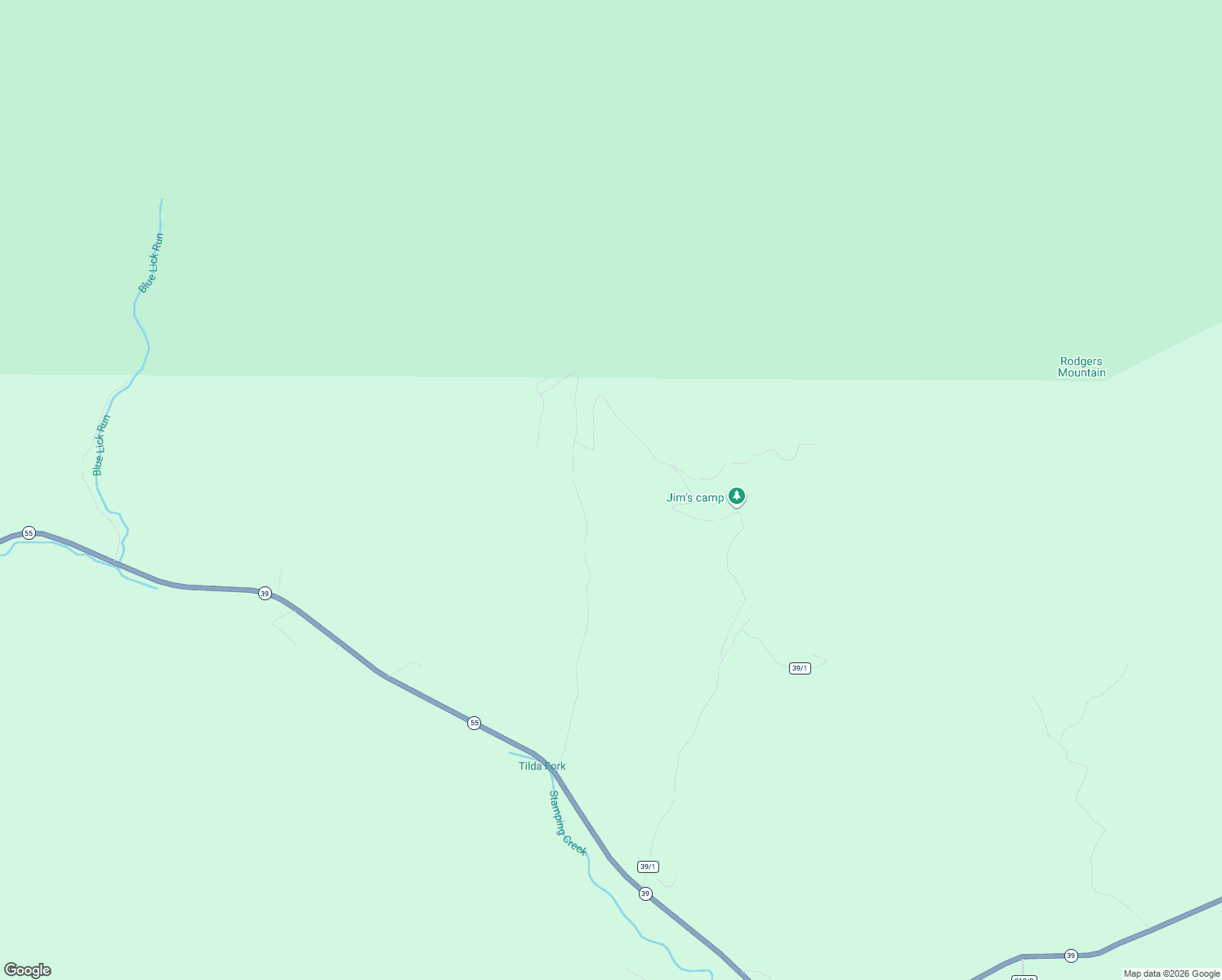 map of restaurants, bars, coffee shops, grocery stores, and more near County Route 39/1 in Marlinton
