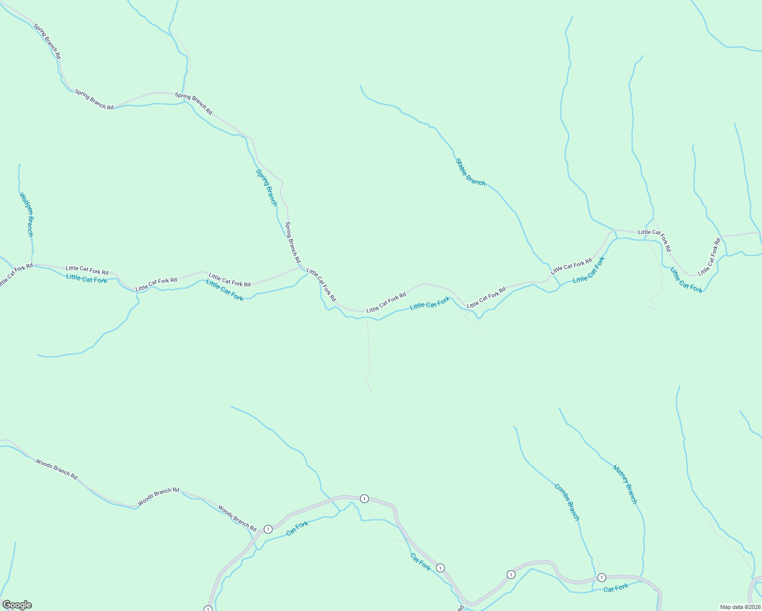 map of restaurants, bars, coffee shops, grocery stores, and more near Little Cat Fork Road in Louisa