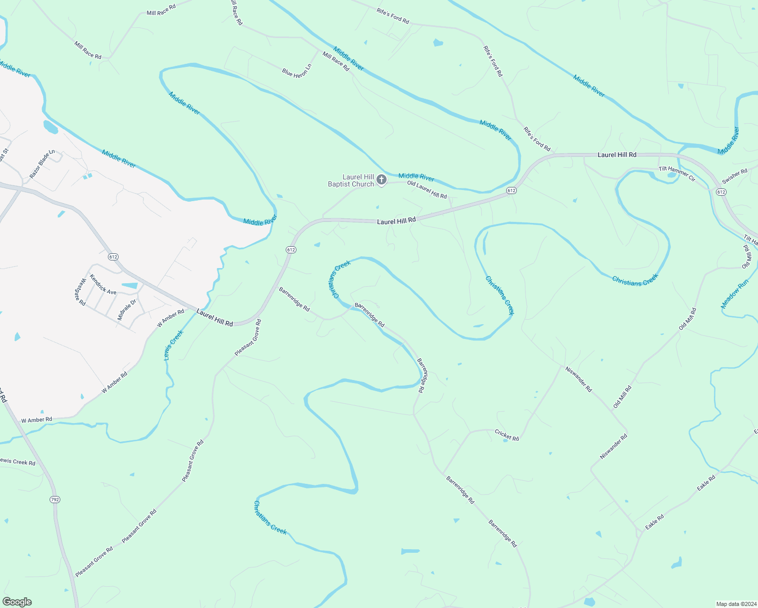 map of restaurants, bars, coffee shops, grocery stores, and more near 2633 Barrenridge Road in Staunton