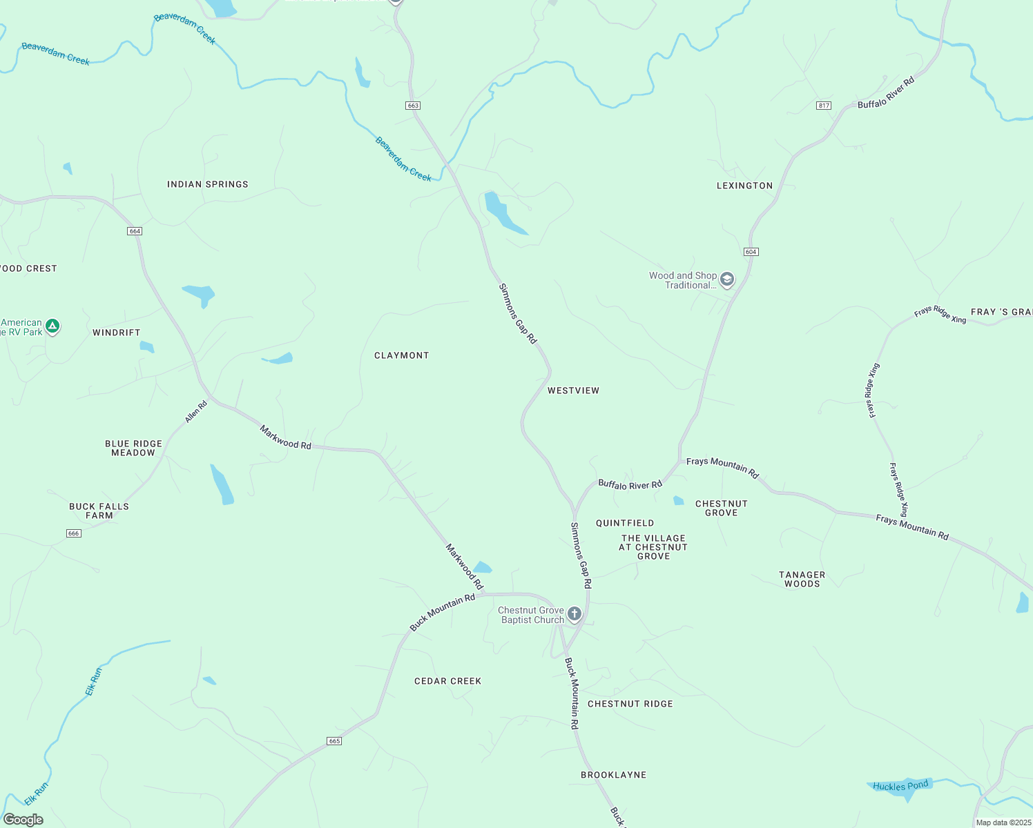map of restaurants, bars, coffee shops, grocery stores, and more near 271 Simmons Gap Road in Dyke