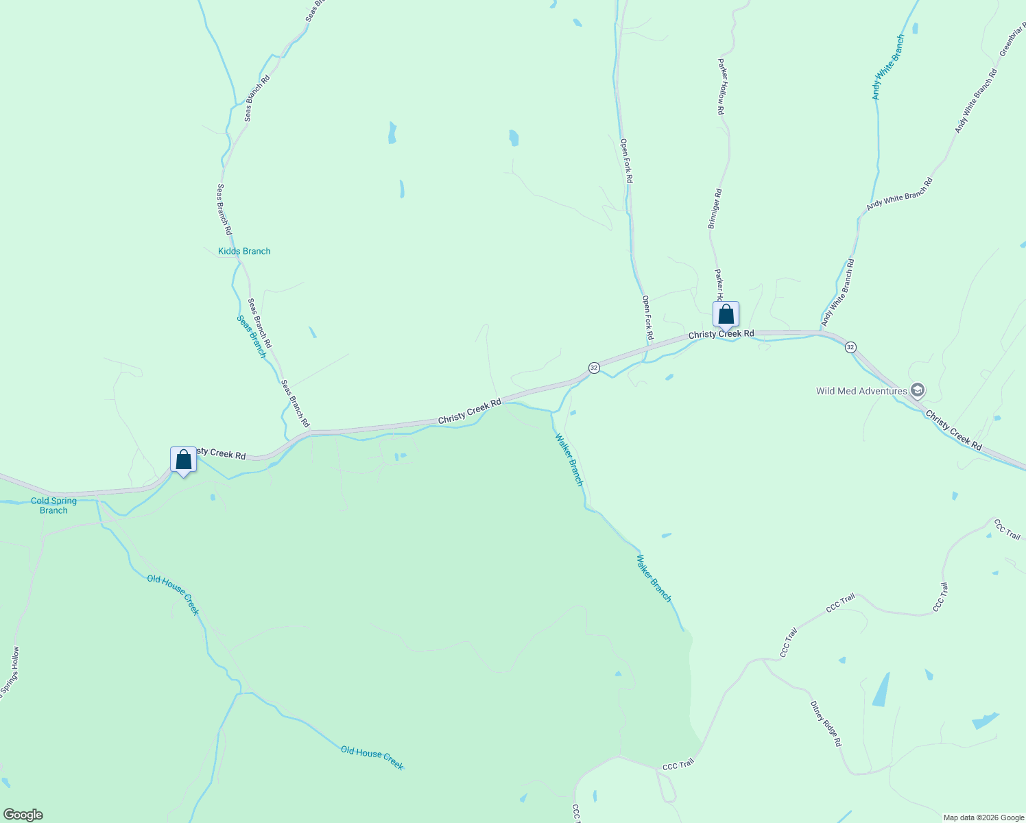 map of restaurants, bars, coffee shops, grocery stores, and more near 5570 Christy Creek Road in Morehead