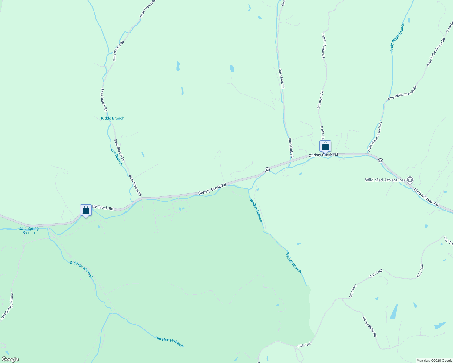 map of restaurants, bars, coffee shops, grocery stores, and more near 5570 Christy Creek Road in Morehead