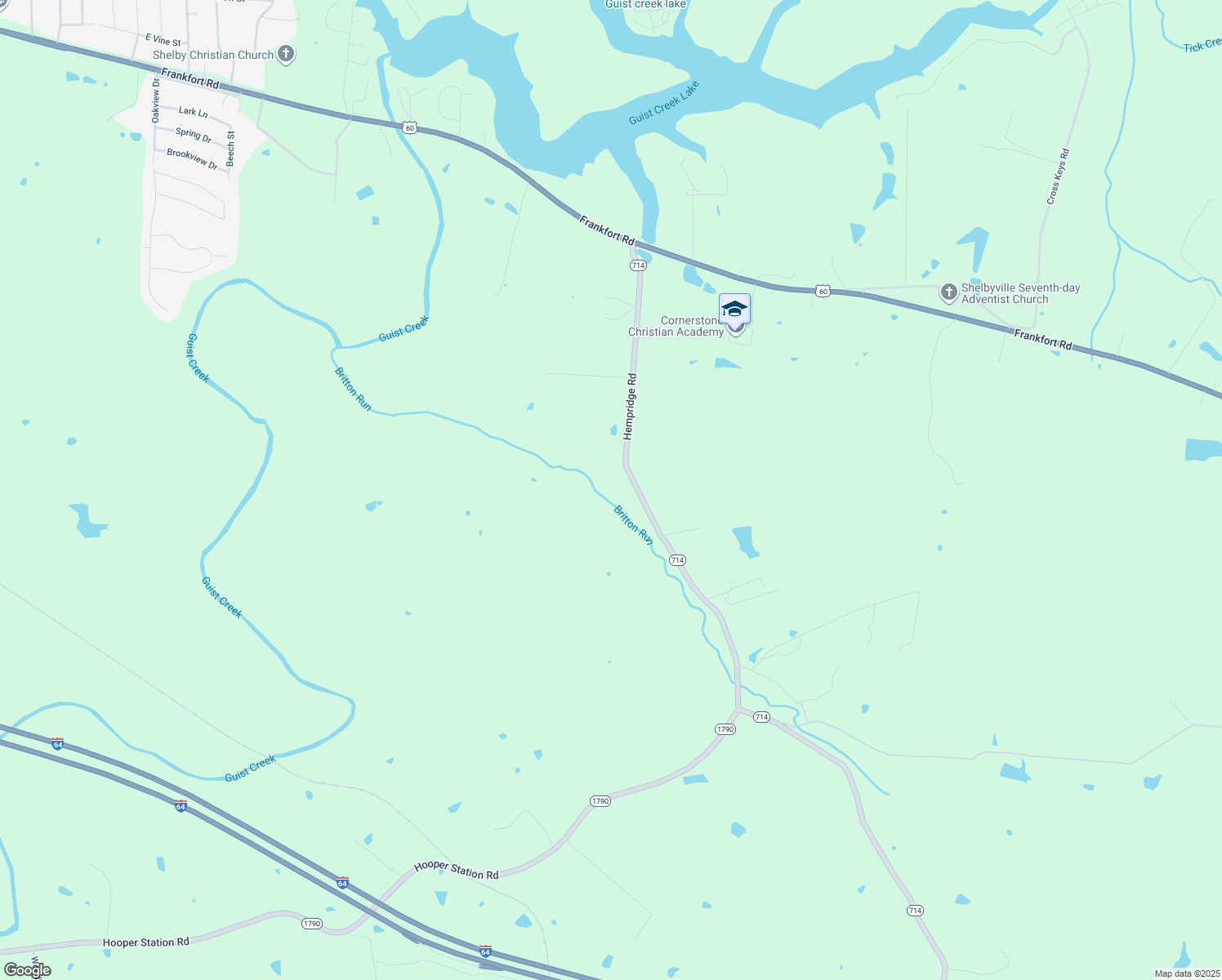 map of restaurants, bars, coffee shops, grocery stores, and more near 673 Hempridge Road in Shelbyville