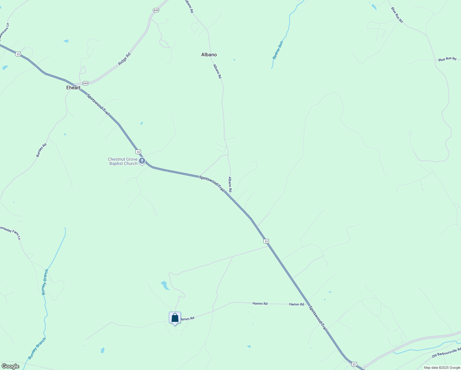 map of restaurants, bars, coffee shops, grocery stores, and more near 15277 Albano Road in Barboursville