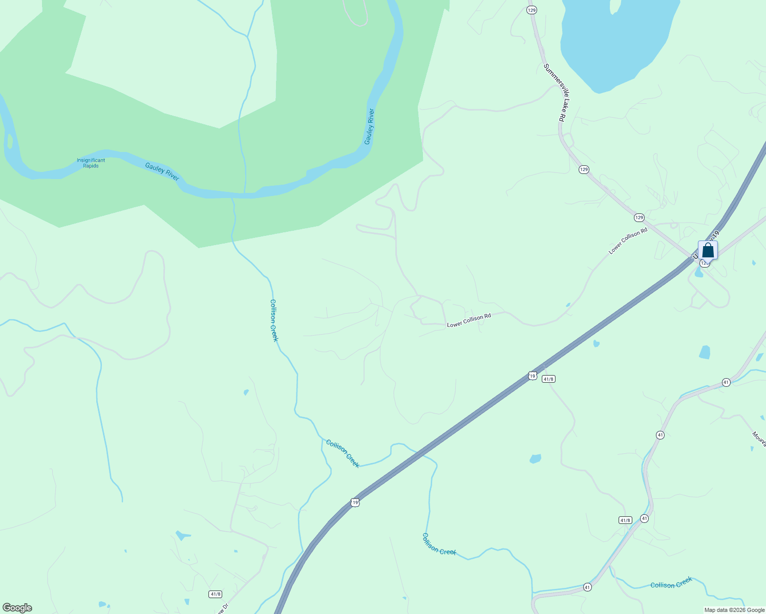 map of restaurants, bars, coffee shops, grocery stores, and more near Hickory Ridge Lane in Mount Nebo