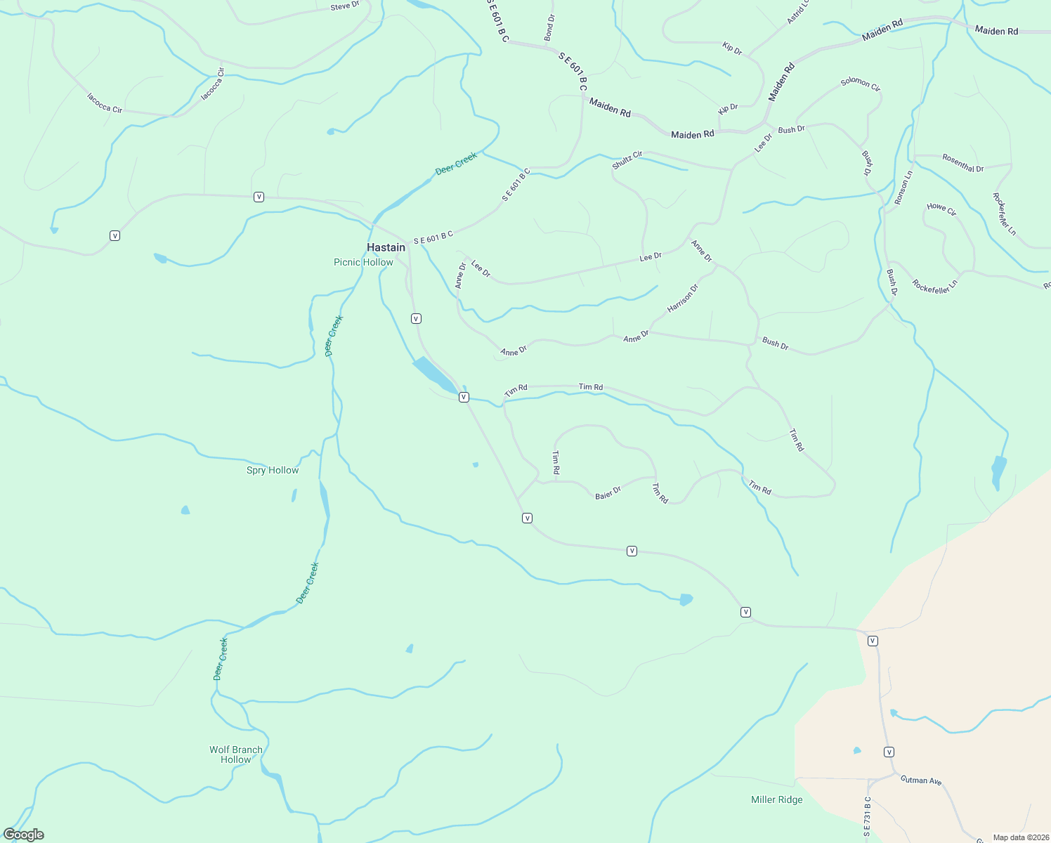 map of restaurants, bars, coffee shops, grocery stores, and more near Tim Road in Edwards