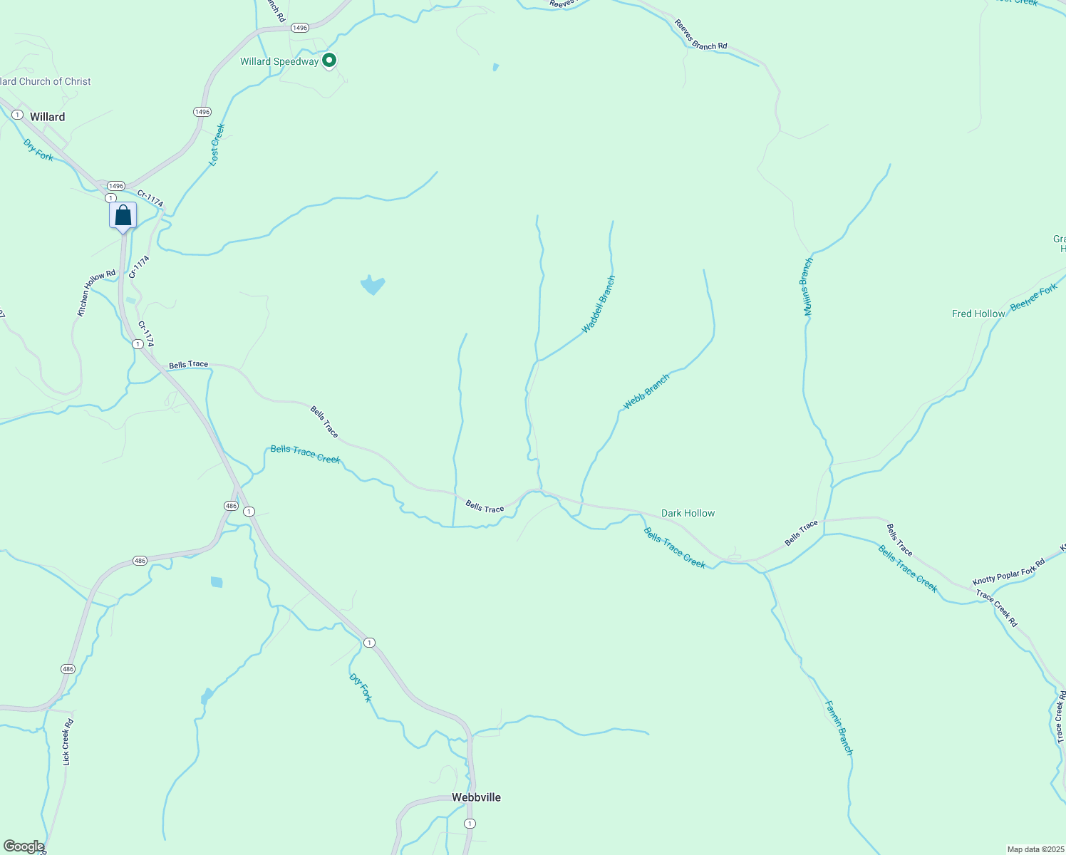 map of restaurants, bars, coffee shops, grocery stores, and more near Hickory Log Hollow Road in Carter County