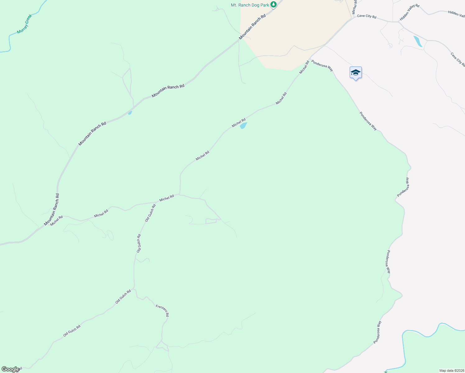 map of restaurants, bars, coffee shops, grocery stores, and more near 6165 Blue Eagle Mine Road in Mountain Ranch