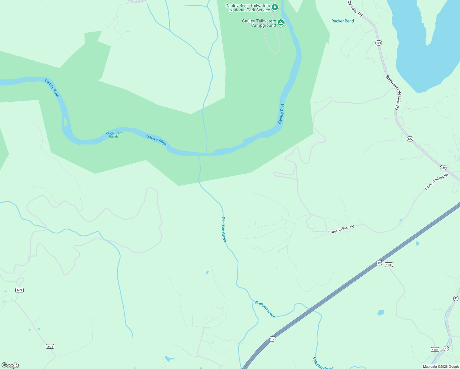 map of restaurants, bars, coffee shops, grocery stores, and more near River Ridge Lane in Mount Nebo