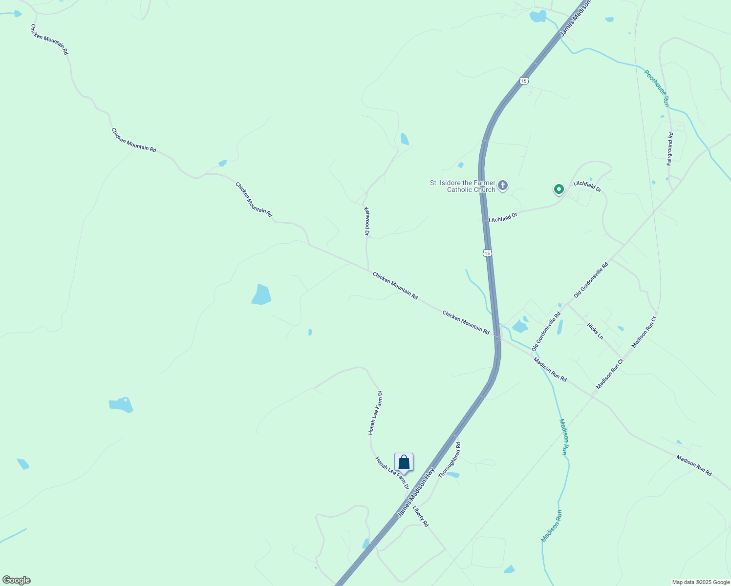 map of restaurants, bars, coffee shops, grocery stores, and more near 13326 Chicken Mountain Road in Orange