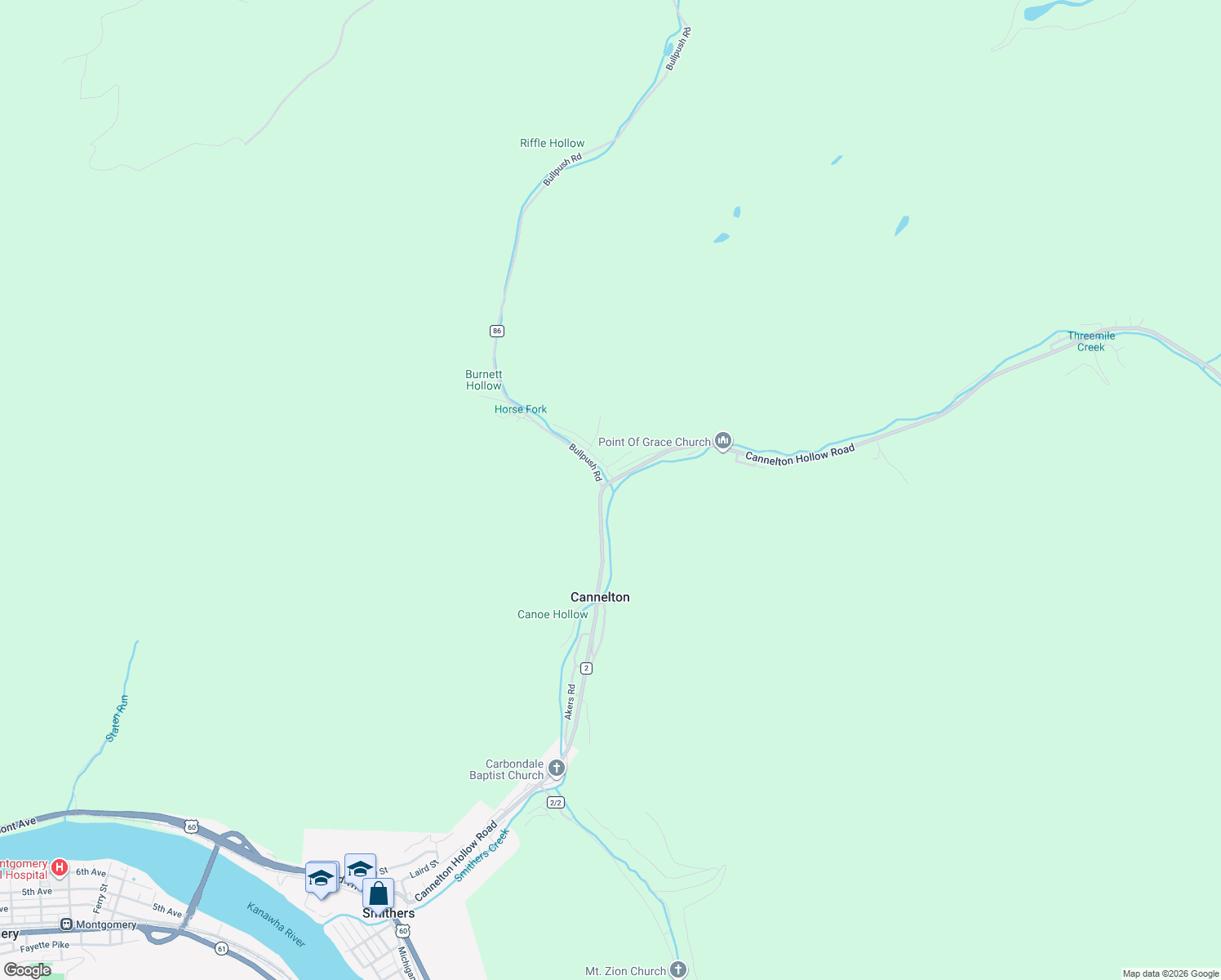 map of restaurants, bars, coffee shops, grocery stores, and more near 1532 Cannelton Hollow Road in Cannelton