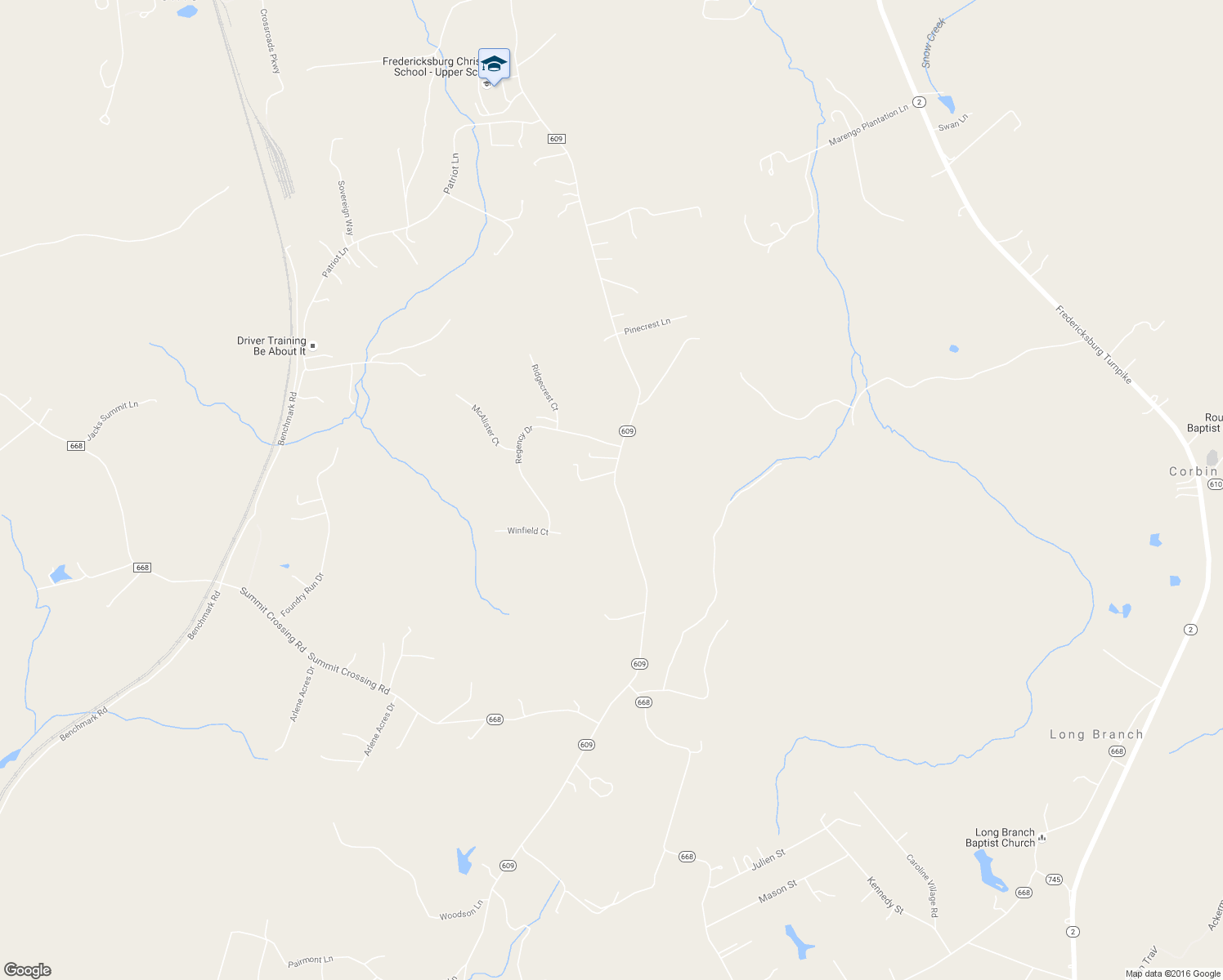 map of restaurants, bars, coffee shops, grocery stores, and more near 8710 Thornton Rolling Road in Fredericksburg