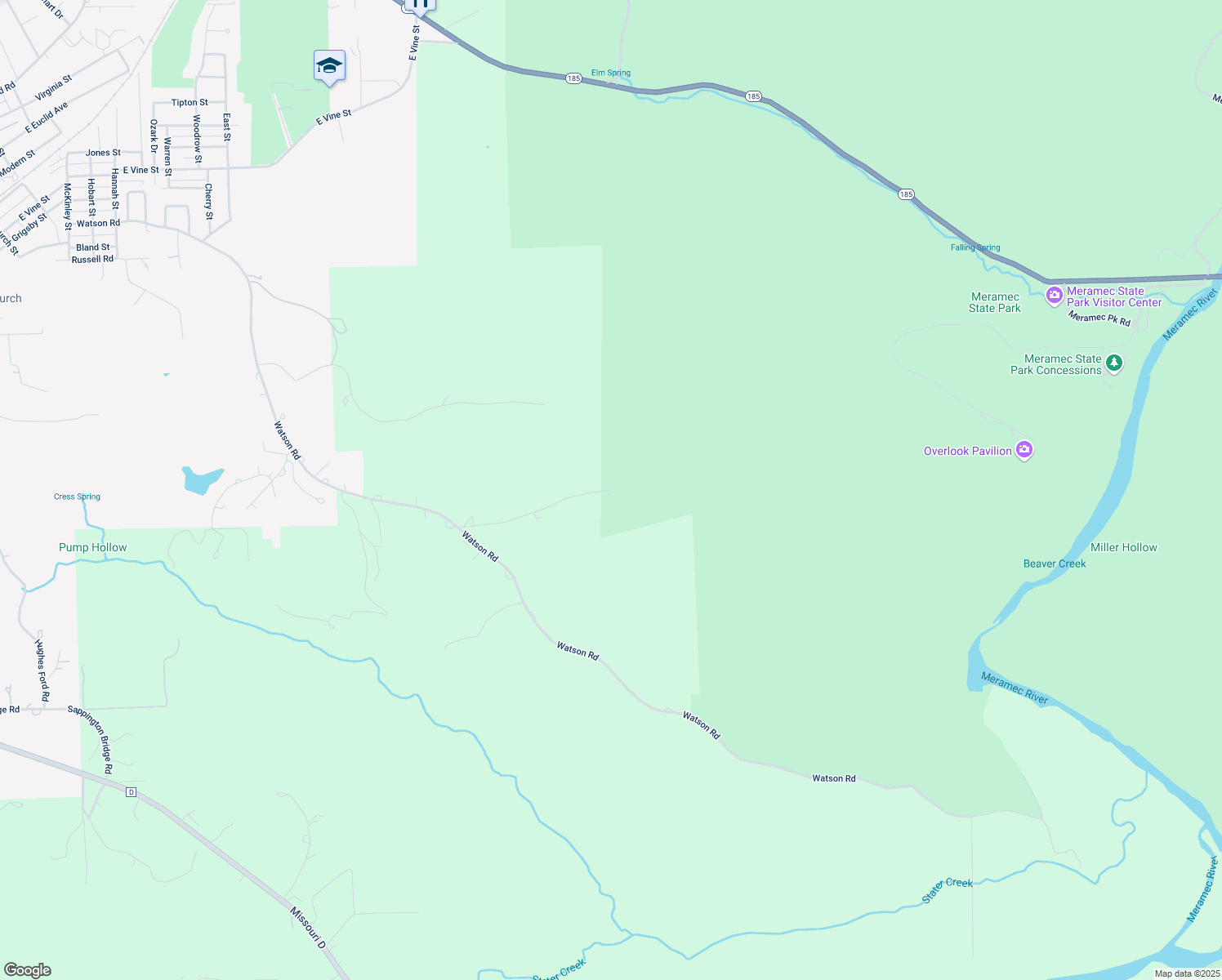 map of restaurants, bars, coffee shops, grocery stores, and more near 99 Mimosa Lane in Sullivan