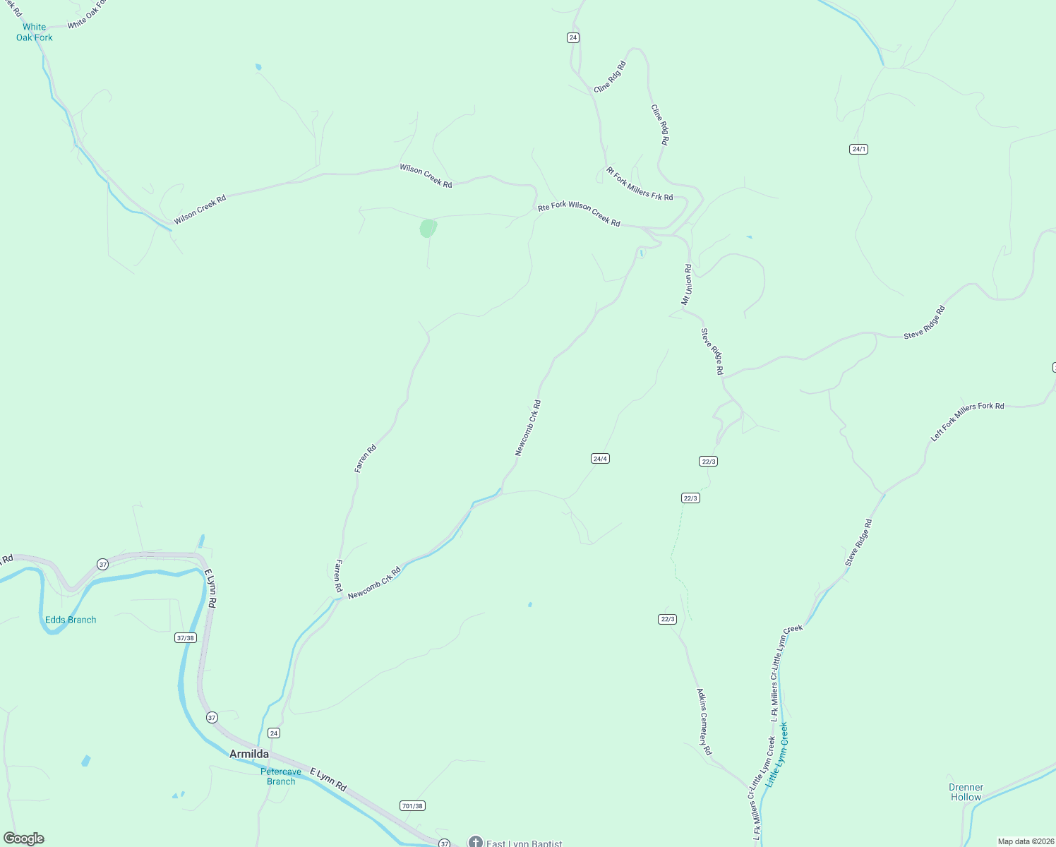 map of restaurants, bars, coffee shops, grocery stores, and more near Upper Newcomb Road in Wayne