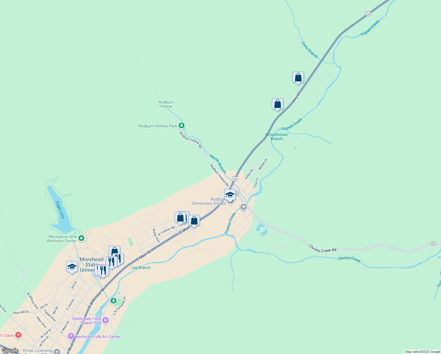 90 Rodburn Hollow Road, Morehead KY Walk Score