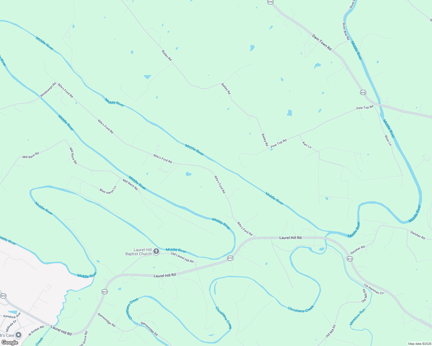 map of restaurants, bars, coffee shops, grocery stores, and more near Rife's Ford Road in Verona