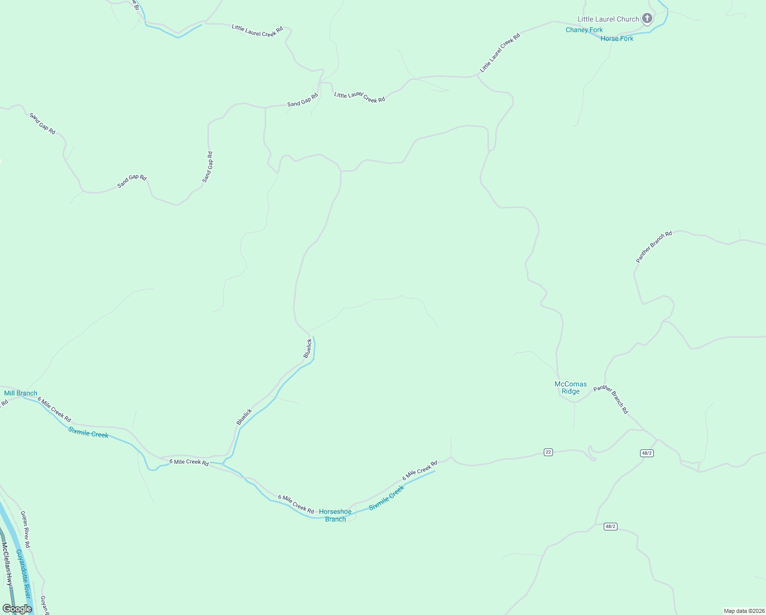 map of restaurants, bars, coffee shops, grocery stores, and more near Unnamed Road in Branchland