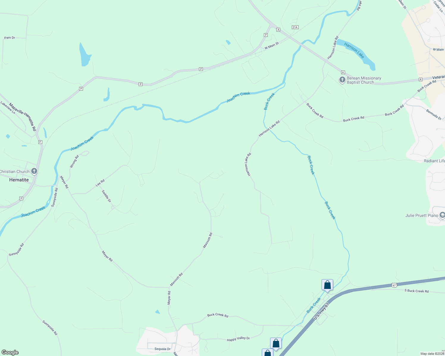 map of restaurants, bars, coffee shops, grocery stores, and more near 112 Juliet Place in Festus