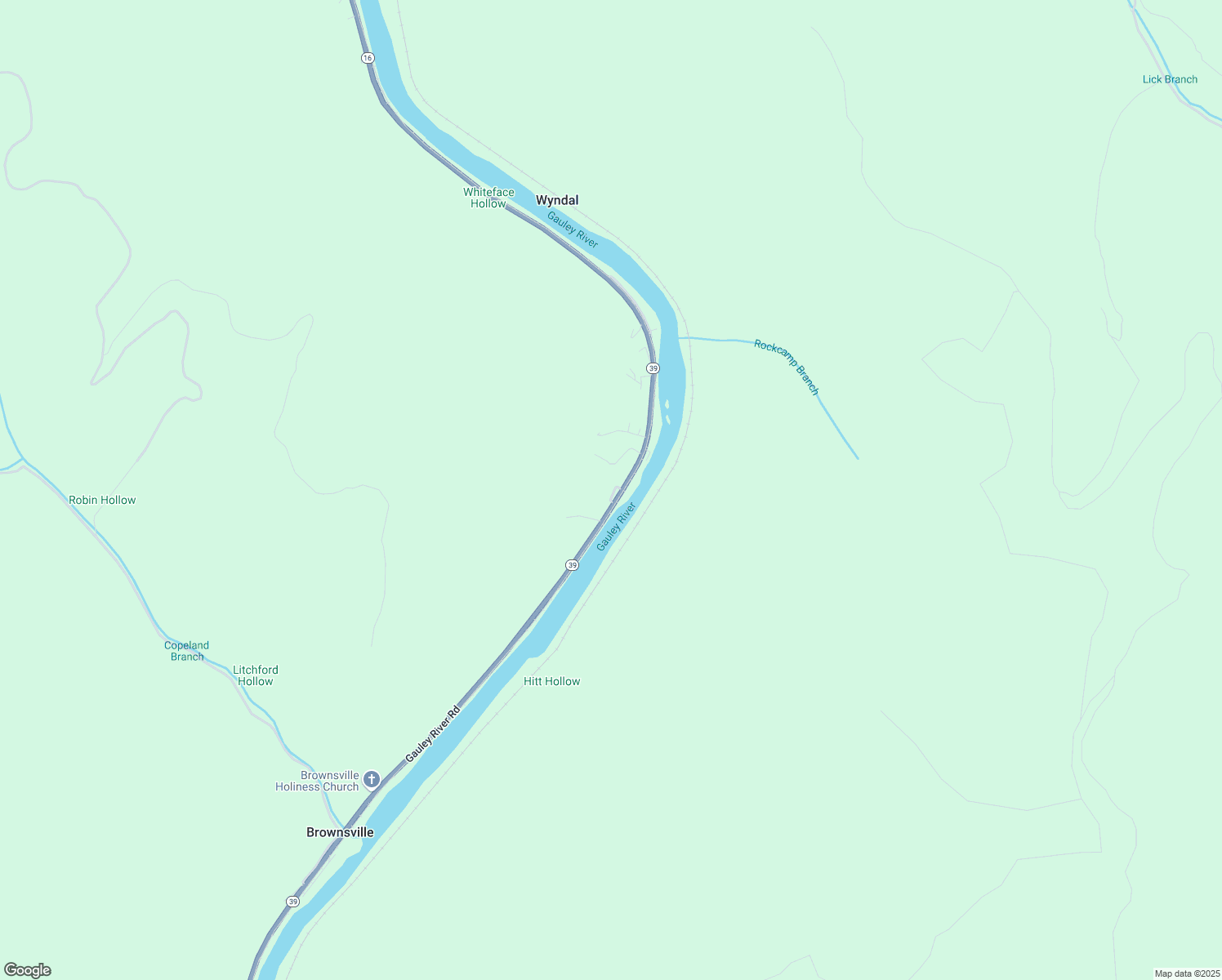 map of restaurants, bars, coffee shops, grocery stores, and more near 3277 Gauley River Road in Belva
