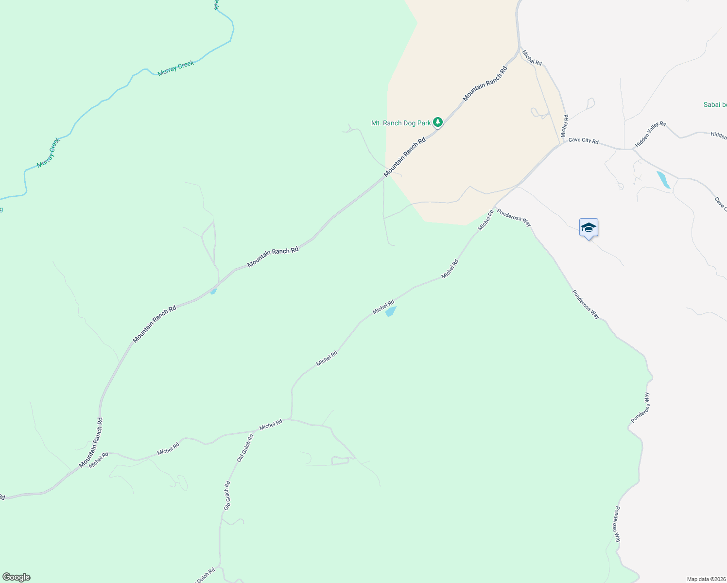map of restaurants, bars, coffee shops, grocery stores, and more near 6612 Michel Road in Mountain Ranch