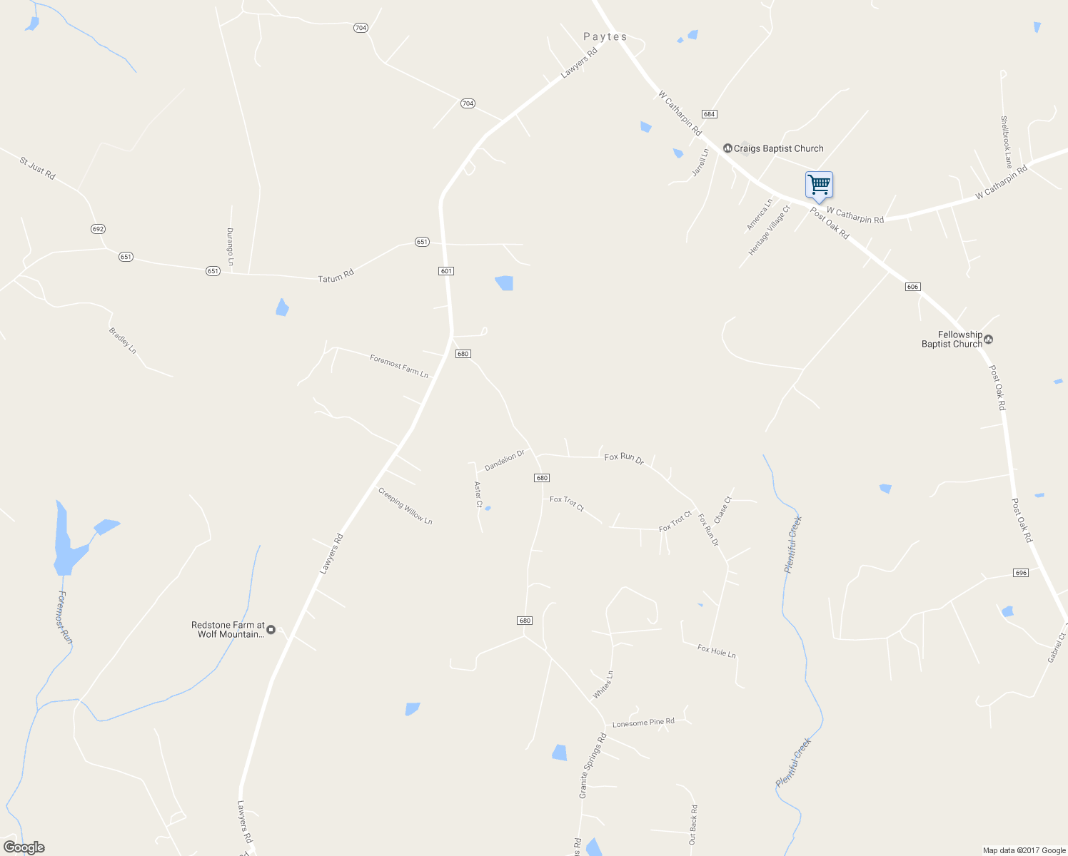 map of restaurants, bars, coffee shops, grocery stores, and more near 9121 Granite Springs Road in Spotsylvania