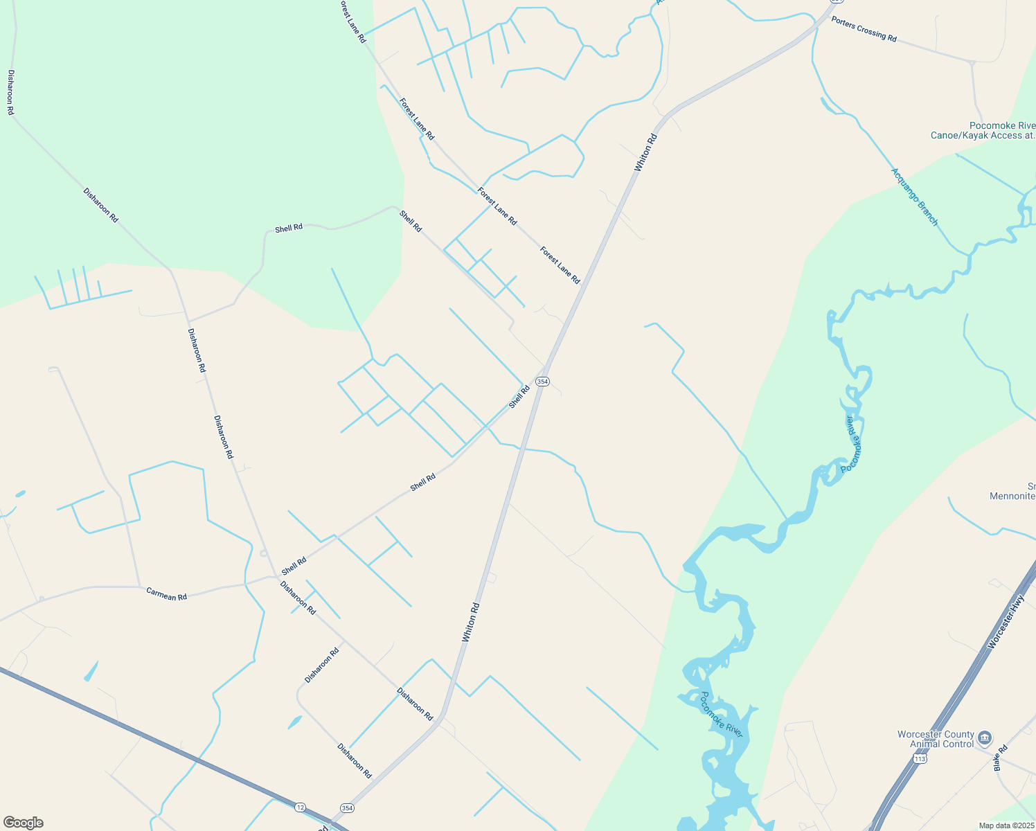 map of restaurants, bars, coffee shops, grocery stores, and more near 6107 Whiton Road in Snow Hill