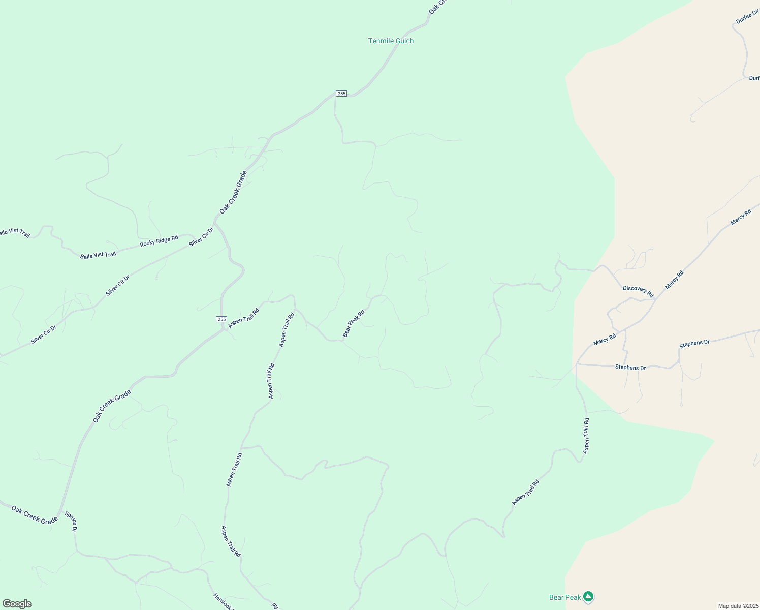 map of restaurants, bars, coffee shops, grocery stores, and more near 441 Bear Peak Road in Westcliffe