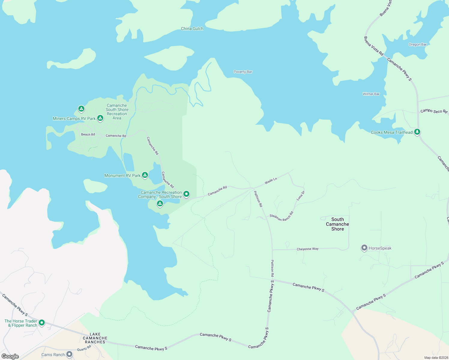 map of restaurants, bars, coffee shops, grocery stores, and more near 11627 Pattison Road in Valley Springs