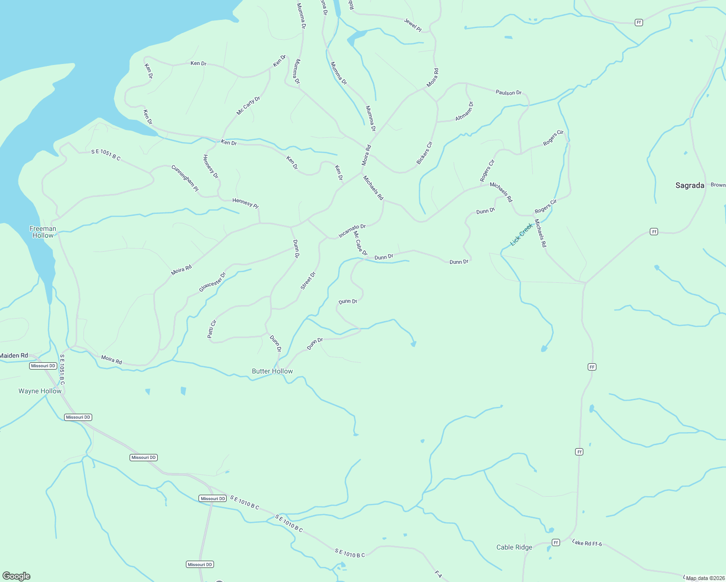 map of restaurants, bars, coffee shops, grocery stores, and more near Dunn Drive in Edwards