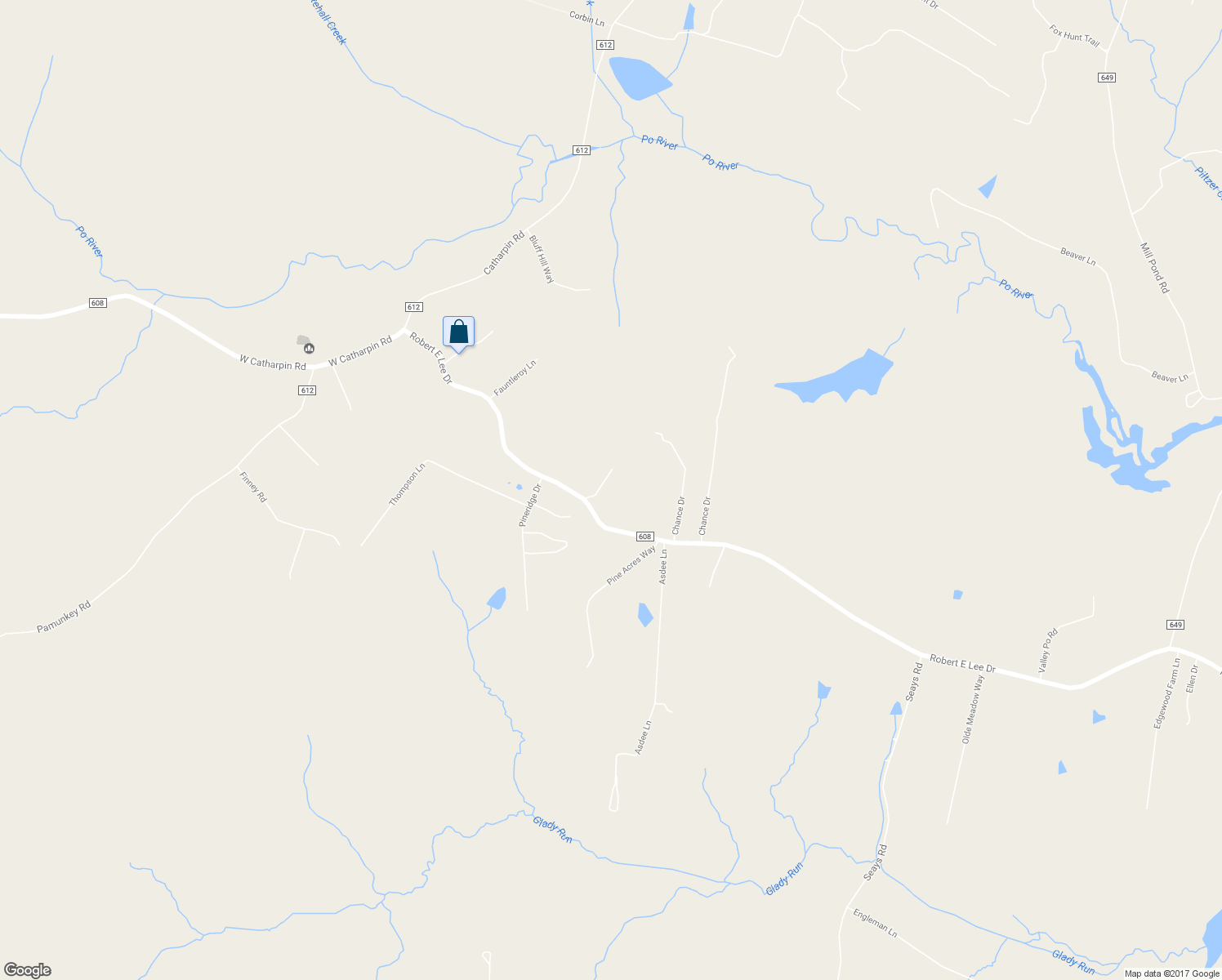 map of restaurants, bars, coffee shops, grocery stores, and more near 10531 Hoppe Lane in Spotsylvania Courthouse
