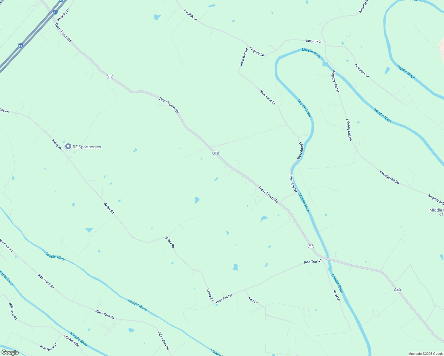 map of restaurants, bars, coffee shops, grocery stores, and more near 913 Dam Town Road in Augusta County