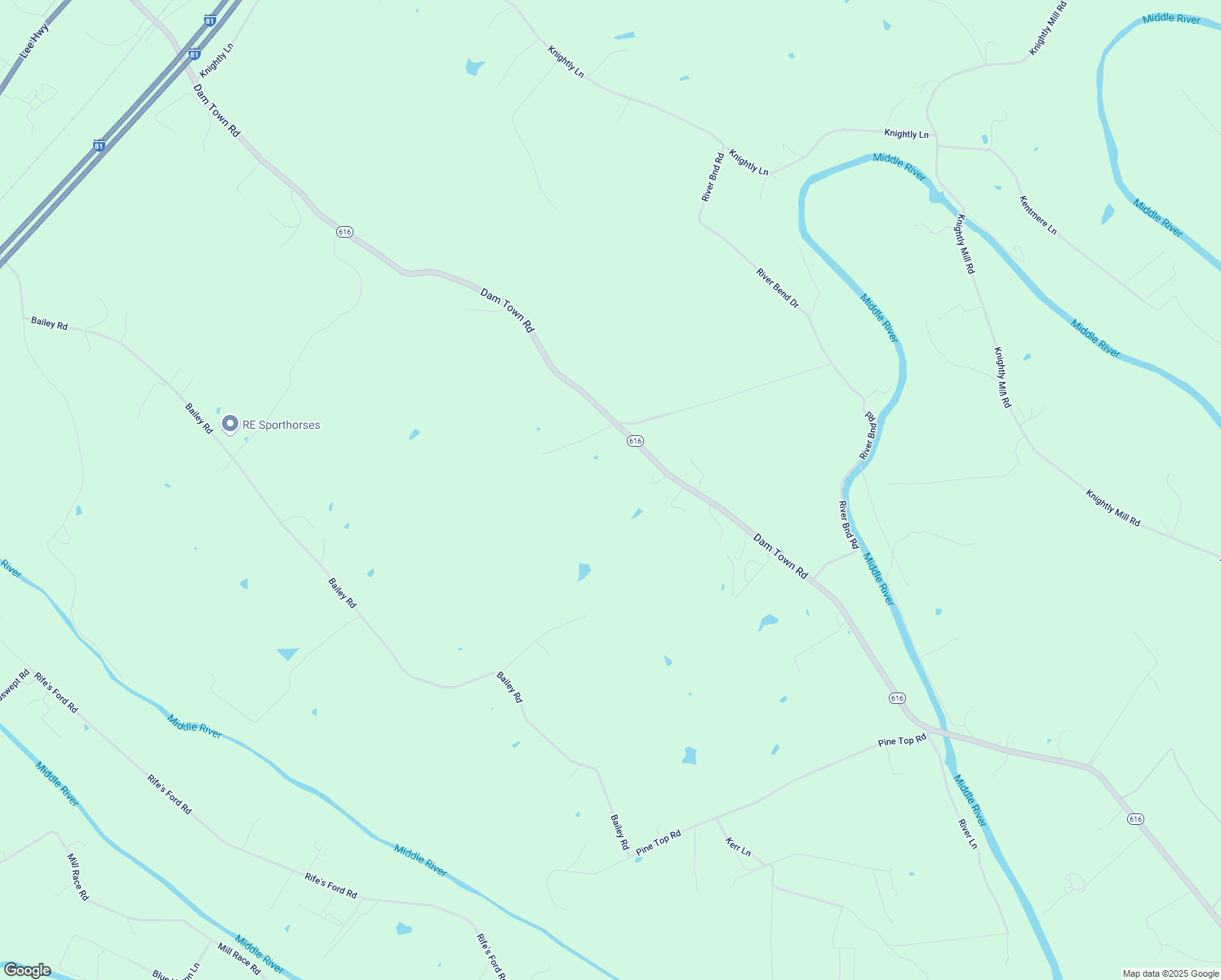 map of restaurants, bars, coffee shops, grocery stores, and more near 913 Dam Town Road in Augusta County