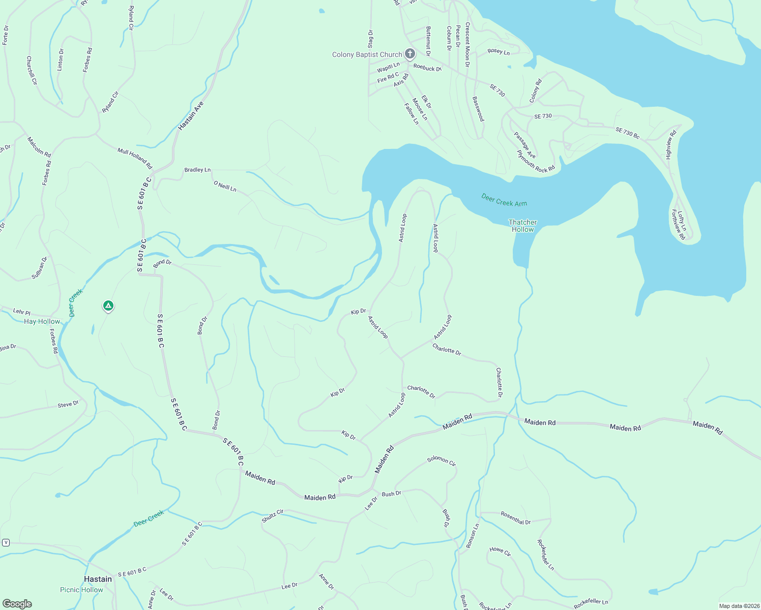 map of restaurants, bars, coffee shops, grocery stores, and more near Astrid Loop in Edwards