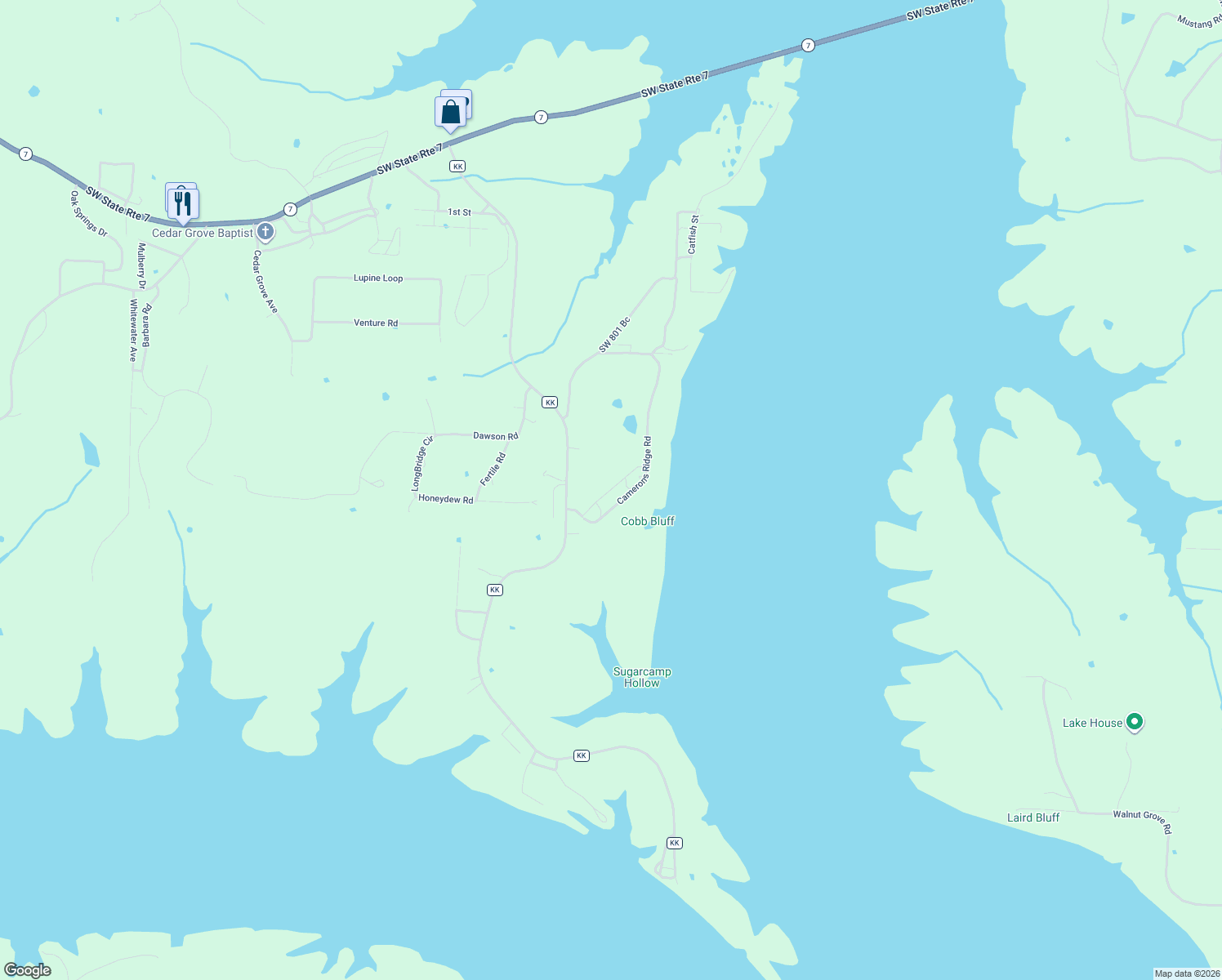 map of restaurants, bars, coffee shops, grocery stores, and more near Shearling Lane in Benton County