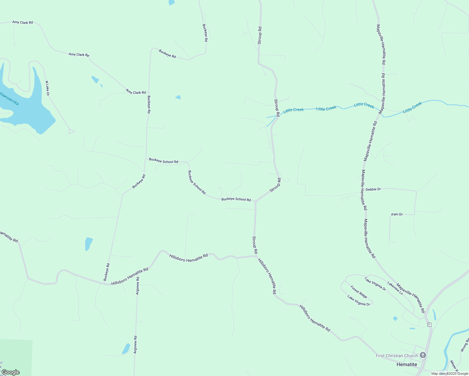 map of restaurants, bars, coffee shops, grocery stores, and more near 4439 Buckeye School Road in Festus