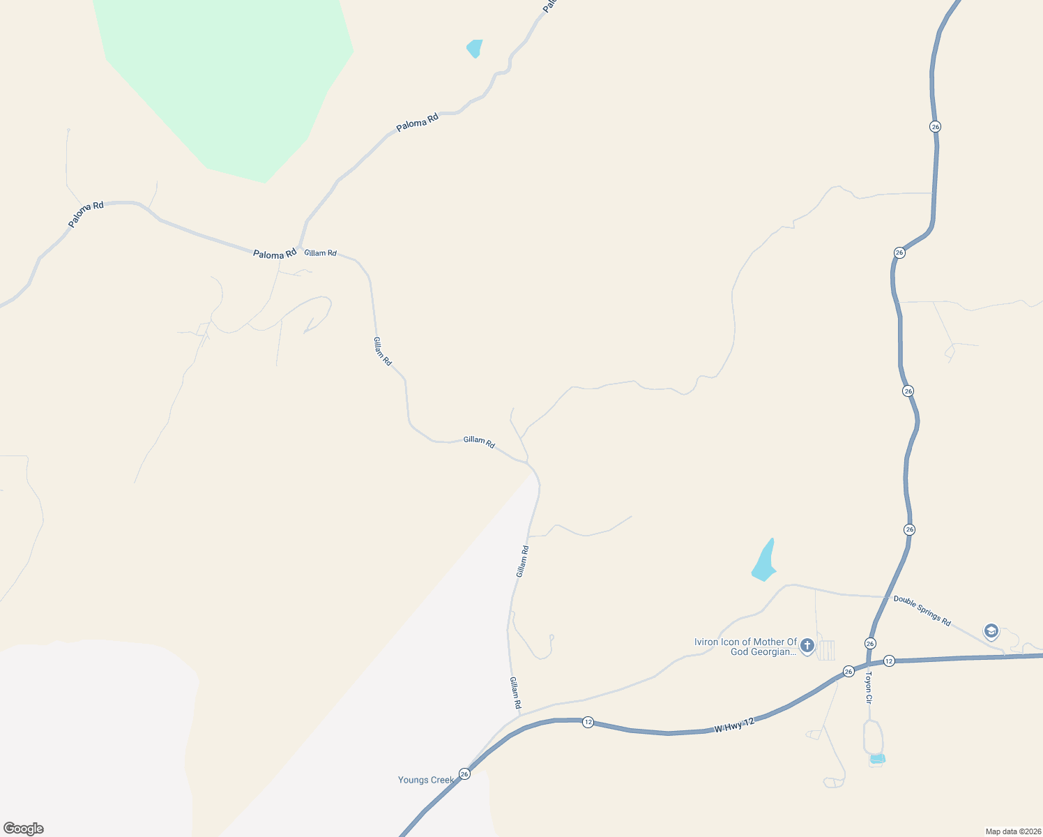 map of restaurants, bars, coffee shops, grocery stores, and more near 3206 Gillam Road in Valley Springs