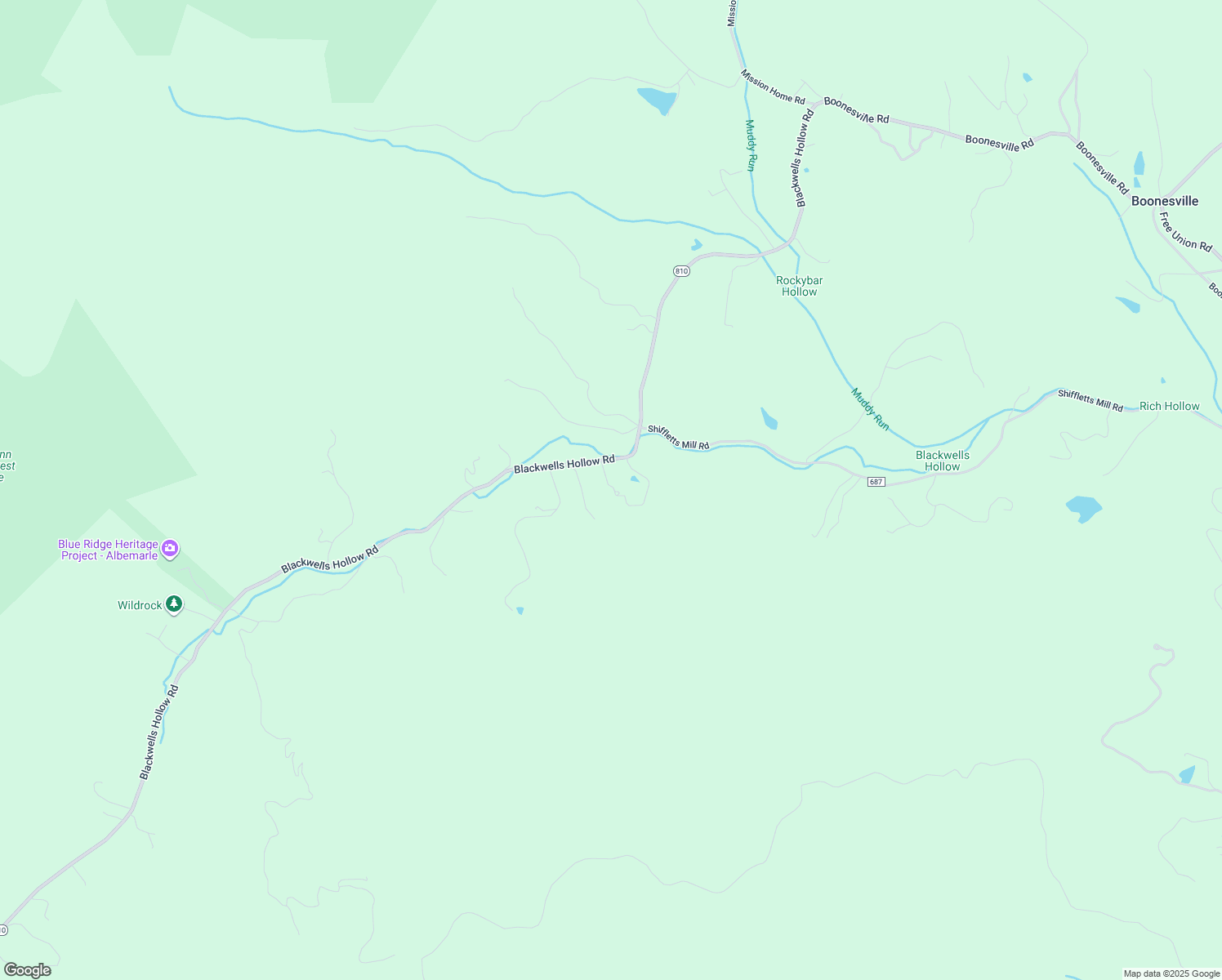 map of restaurants, bars, coffee shops, grocery stores, and more near 6649 Mountain Light Place in Crozet