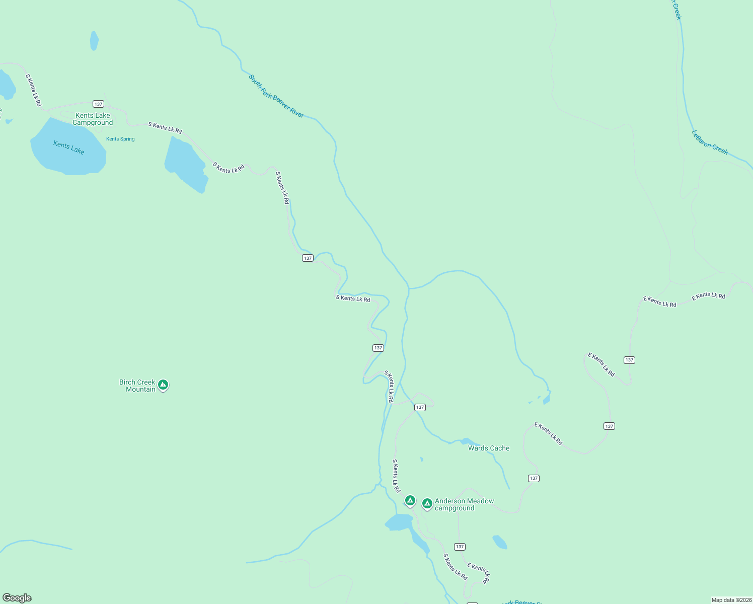 map of restaurants, bars, coffee shops, grocery stores, and more near Forest Road 137 in Beaver